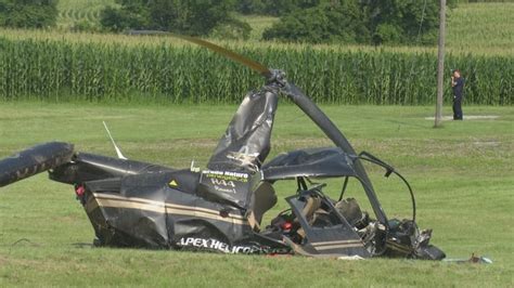 Woman, 35, taken to hospital with minor injuries after helicopter crash ...