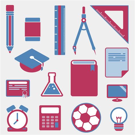 Education icons set 640406 Vector Art at Vecteezy