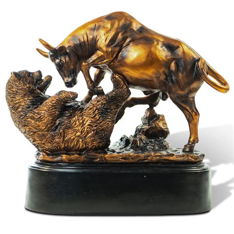 Buy Bull and Bear Statue, Wall Street Bull Statue, Stock Market Gifts ...