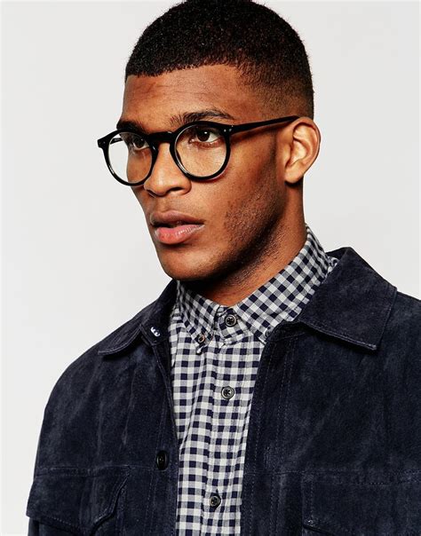 Lyst - Asos Round Clear Lens Glasses In Black in Black