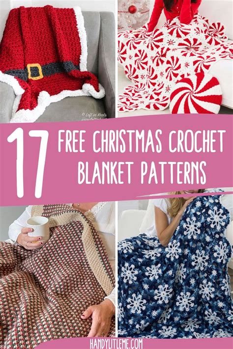 17 Free Christmas Crochet Blanket Patterns - Handy Little Me