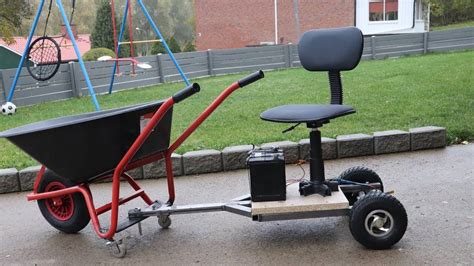 BUILD!! AMAZING HOMEMADE ELECTRIC WHEELBARROW | Wheelbarrow, Electric ...