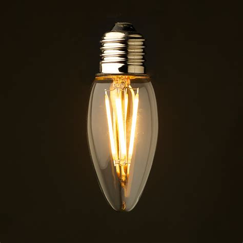 3 Watt Dimmable Filament LED E27 Candle Bulb