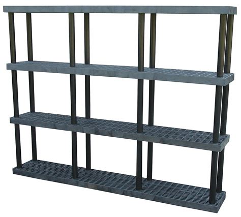 STRUCTURAL PLASTICS, 96 in x 16 in, 75 in Overall Ht, Plastic Shelving ...