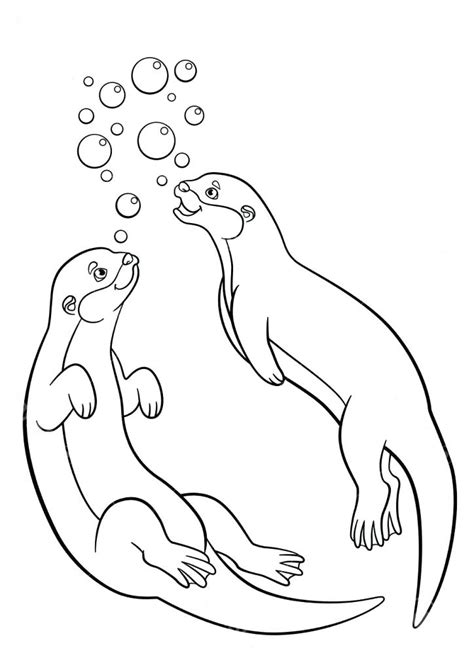 Cute Otter Coloring Pages