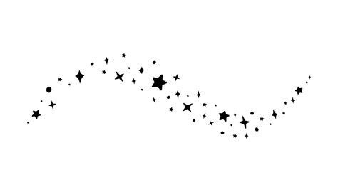 Magic stars silhouette in simple style, vector illustration. Shiny ...