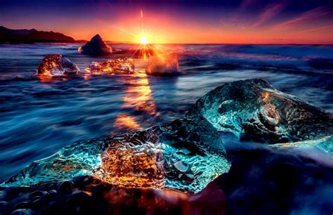 Ocean Sunset Desktop Wallpaper Hd - Hd Wallpaper Scenario Before The ...