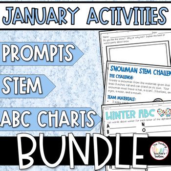 January Activities BUNDLE by The Thinking Teacher's Toolbox | TPT