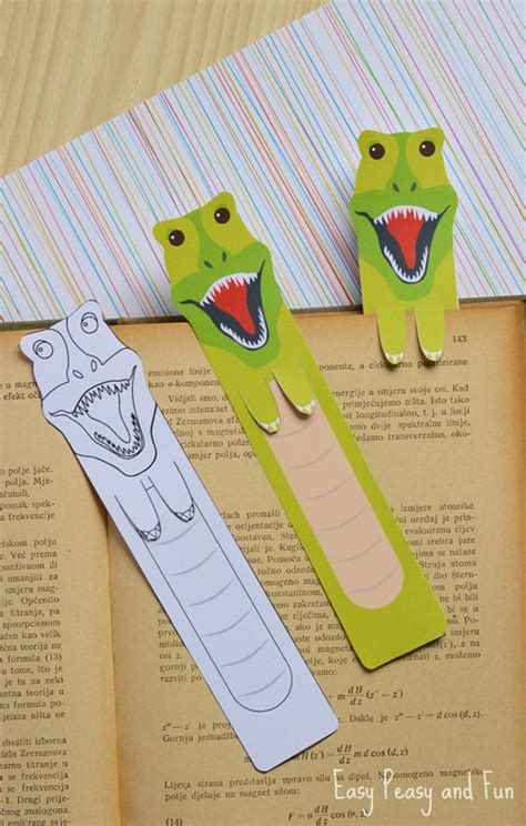 Printable Dinosaur Bookmarks | Bookmarks kids, Coloring bookmarks ...