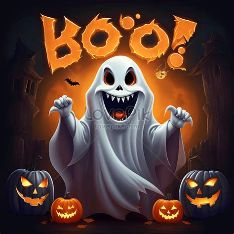 Halloween Boo Scary Ghost Background Design Picture And HD Photos ...