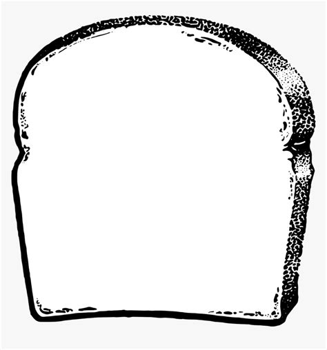 Slice Of Bread Clipart Black And White, HD Png Download - kindpng