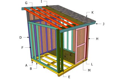 8x8 Lean to Shed Roof Plans | HowToSpecialist - How to Build, Step by ...