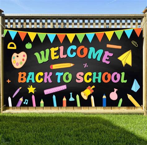 KMUYSL Welcome Back to School Banner - Extra Large Fabric 79" X 40 ...