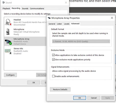 Can't turn noise suppression OFF, despite software settings - Windows ...