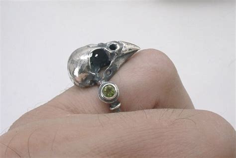 Sparrow Skull Ring Sterling Silver the Admiral - Etsy