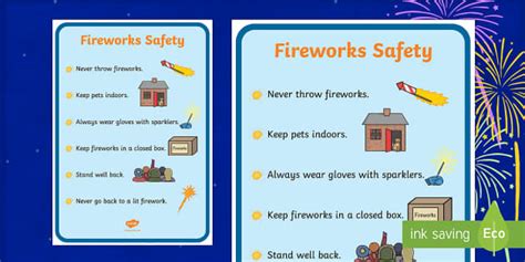 Fireworks Safety Display Poster (teacher made)