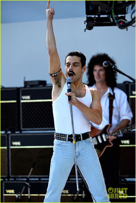 Rami Malek Films Live Aid Scene for Freddie Mercury Biopic!: Photo ...