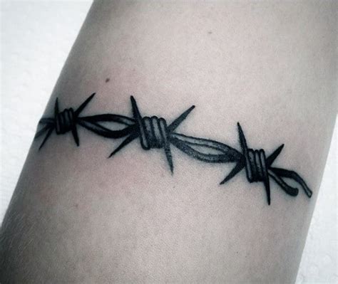 60 Barbed Wire Tattoo Designs For Men - Cut Into Ideas