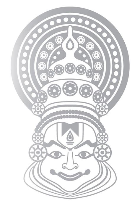 Kathakali Kerala India Coloring Page Fish Drawings Outline Drawings ...