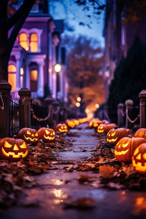 Spooky Halloween Street Free Stock Photo - Public Domain Pictures