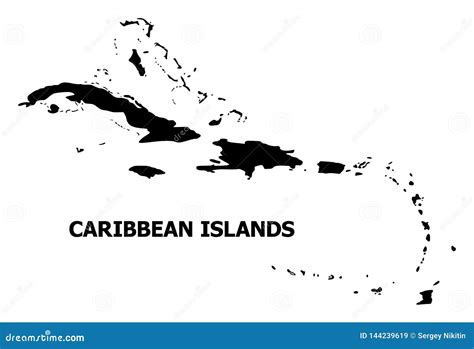 Caribbean Islands Central America Map, State Names, Separate States ...