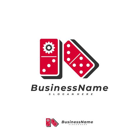 Domino Gear logo vector template, Creative Domino logo design concepts ...