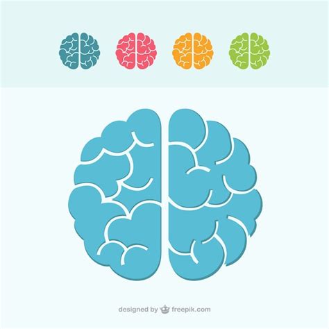 Colorful brain icons | Free Vector