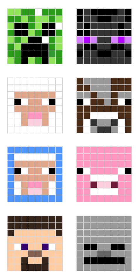 Minecraft pixel art templates — All for the Boys