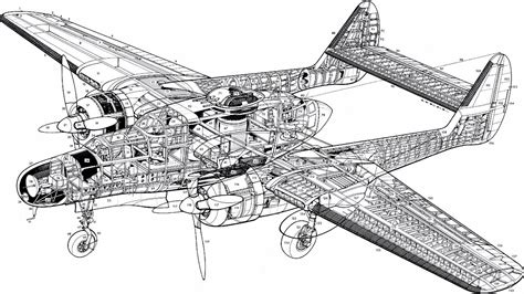 Northrop P-61 Black Widow Cutaway Drawing - Aircraft News & Galleries ...