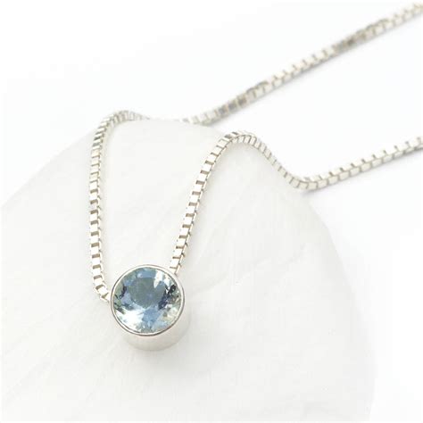 aquamarine necklace march birthstone by lilia nash jewellery ...