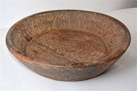 Antique Hand-Carved Wood Bowl at 1stdibs