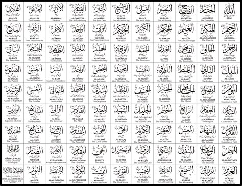 Asmaul Husna (99 Names Of Allah) White by digitalinkcs on DeviantArt