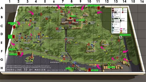 Shoreline Map ( Grid + Stash Locations ) : r/EscapefromTarkov