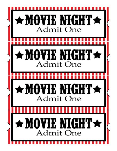 Make Your Own Movie Night Tickets – Sheknows - Free Printable Movie ...