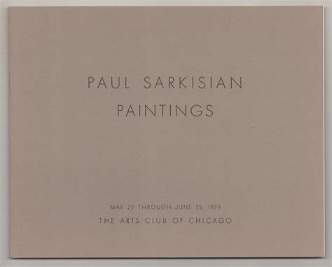 Paul Sarkisian: Paintings by SARKISIAN, Paul: (1979) | Jeff Hirsch ...