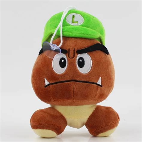 15CM Super Mario Bros Goomba Plush Toy Smile Amazed With Wings Hats ...