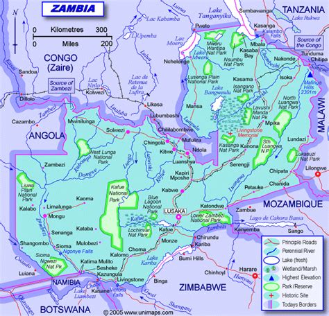 √ Zambia National Parks Map