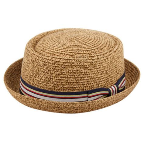 Epoch Hats - Men's Summer Lightweight Straw Pork Pie Derby Fedora ...