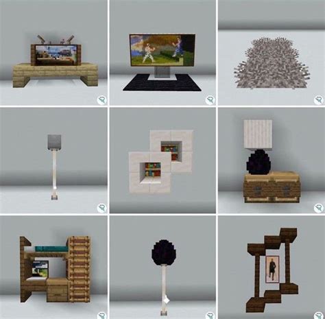 the different types of furniture in minecraft are shown on this page ...