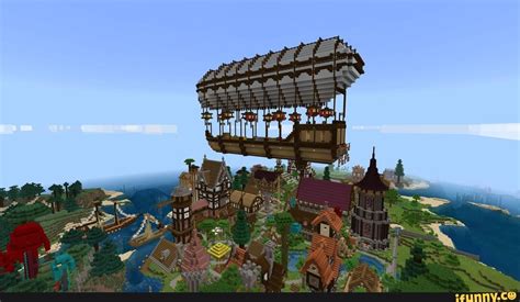 Minecraft Steampunk airship survival - )