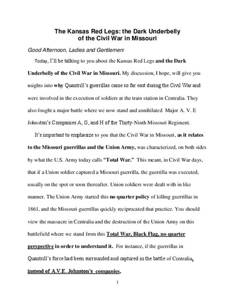 (DOC) The Kansas Red Legs: The Black Underbelly of the Civil War in ...