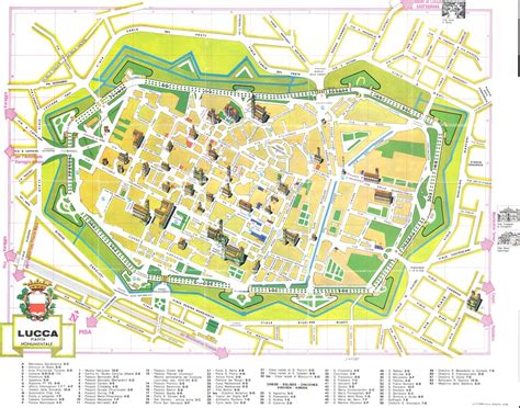 Stadtplan von Lucca | Detaillierte gedruckte Karten von Lucca, Italien ...