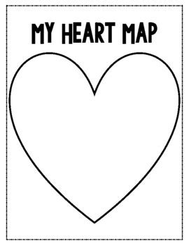 Heart Map Template by hellomissdelano | TPT