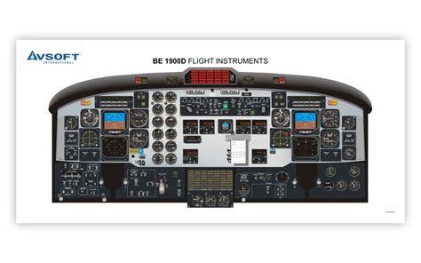 Beechcraft 1900D Cockpit Poster - Avsoft Aviation Training Courses for ...