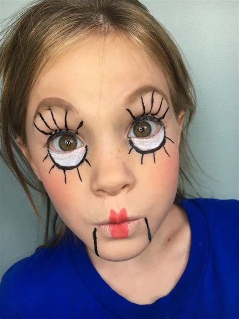 Creepy doll makeup for little girl | Creepy doll makeup, Little girls ...