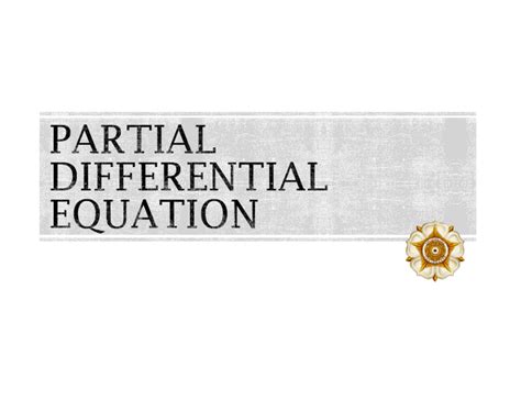 Partial differential equation