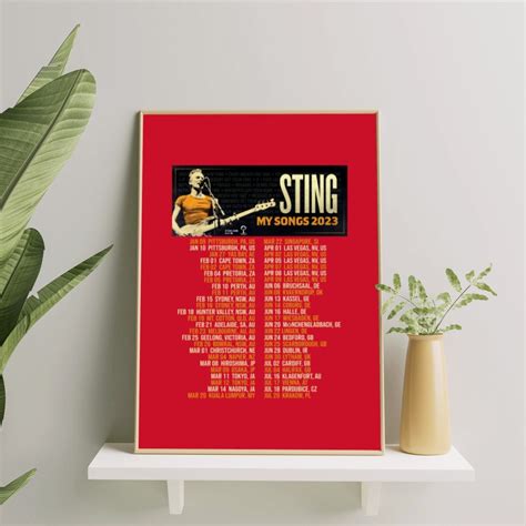 Sting Tour 2023 Poster Set, Sting Concert Tour 2023 Poster Set Designed ...