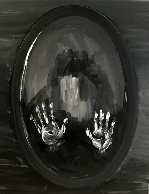 Paint Nite. Ghost In The Mirror | Painting art projects, Creepy ...