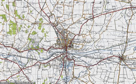 Historic Ordnance Survey Map of Peterborough, 1946