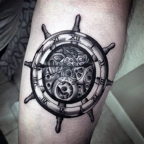 70 Ship Wheel Tattoo Designs For Men - A Meaningful Voyage